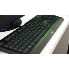 罗技雷蛇狼途键盘有线游戏声控静音机械手感电竞usb台式电脑笔记